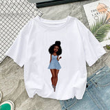 White short sleeved slim woman T-shirt