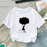 White short sleeved slim woman T-shirt