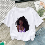 White short sleeved slim woman T-shirt