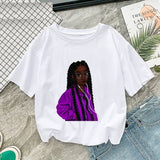 White short sleeved slim woman T-shirt