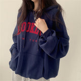 Letter Printed Hoodie Female American Style