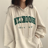 Letter Printed Hoodie Female American Style