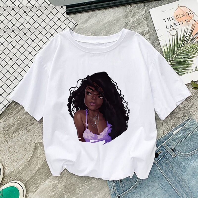 White short sleeved slim woman T-shirt
