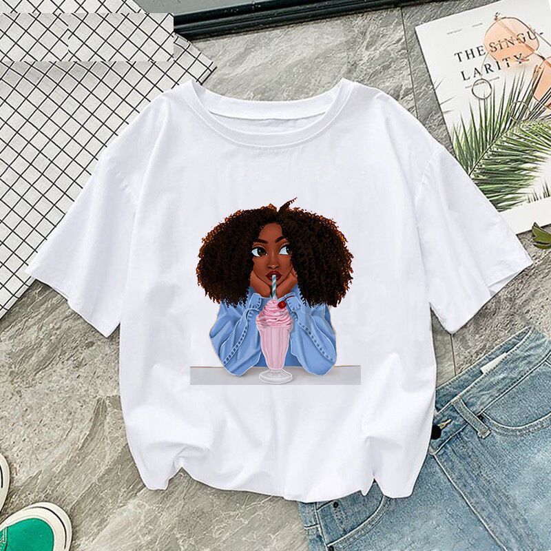 White short sleeved slim woman T-shirt