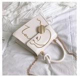 Fashion embroidered small square bag