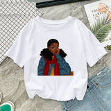 White short sleeved slim woman T-shirt