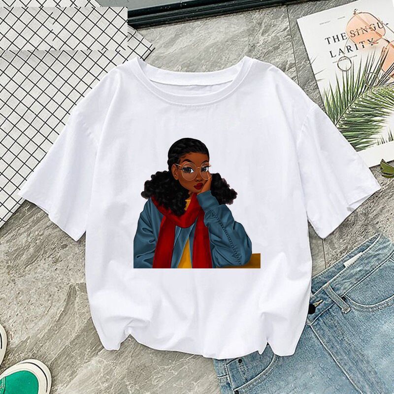 White short sleeved slim woman T-shirt