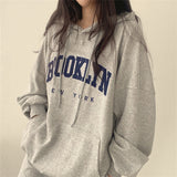 Letter Printed Hoodie Female American Style