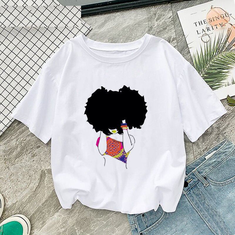 White short sleeved slim woman T-shirt