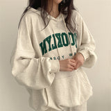 Letter Printed Hoodie Female American Style